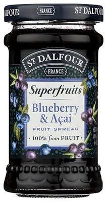 St Dalfour, Fruit Spread Superfruit Blueberry Acai, 6 Ounce