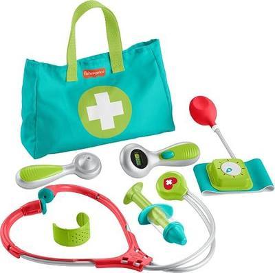 Fisher-Price Preschool Pretend Play Medical Kit 7-Piece Doctor Bag Dress Up Toys for Kids Ages 3+ Years | Preschool Pretend Play, Dress Up Toys for Toddlers & Kids Ages 3+ Years