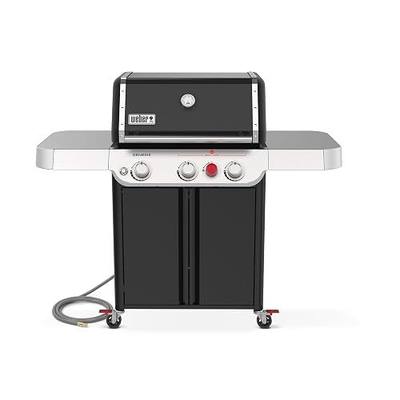 Weber Genesis E-325 Natural Gas Grill for Outdoor Cooking, 3 Burners, Black – Porcelain-Enameled, Cast-Iron Grates, PureBlu Burners & Sear Zone