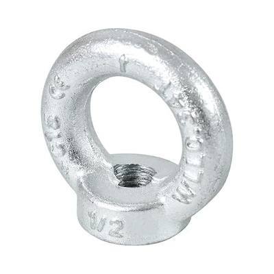 1/2"-13 Lifting Eye Nuts, Drop Forged C15 Galvanized Threaded Fastener, UNC Standard Ring Shape Lifting Eye Nut, 4 Packs
