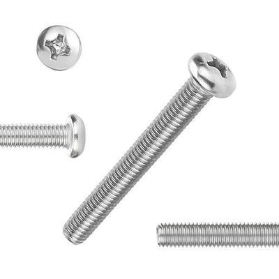 QISHENG 100 PCS #8-32X2 Stainless Steel Phillips Pan Head Machine Screws,DIY,Repair,Install Furniture and Electrical Appliances Screws,Stainless Steel 18-8 A2(304) Screw,Home Screw