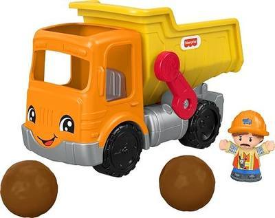 Fisher-Price Little People Work Together Dump Truck | Toddler Construction Toy, Music, Sounds & Accessories for Pretend Play, Kids Ages 1+ Years