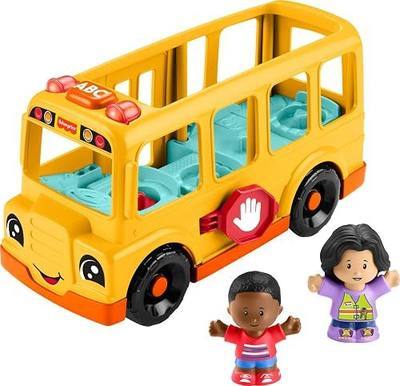 Fisher-Price Little People School Bus Toddler Toy | Push-Along Vehicle, Lights Music & Sounds, 2 Figures, Preschool Kids Ages 1+ Years