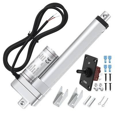 RVMARINEPAT Linear Actuator 12V with Controller 6" 3000N/660lbs Stroke Electric Actuator 5mm/s Motion Actuator Heavy Duty with Reverse Polarity Switch Controller