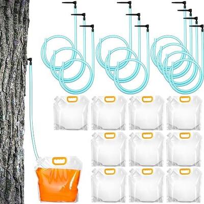 SiliFine 10 Sets Maple Syrup Tapping Kit Include 10 Taps 10 Pcs 3 ft Tubing 10 Pcs 5L Bags for Experts or Beginners Maple Birch Syrup Collection Supplies