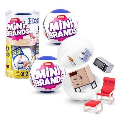 Mini Brands Home capsule (2 Pack) by ZURU, Surprise Home with Collectible Minis, Blind Packaging, Home Themed Collectibles
