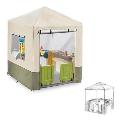 Outdoor Kids Playhouse Cover,600D Heavy Duty Waterproof Play House Covers,56" W x 56" D x 60" H,Suitable for All Around Playtime Patio with Canopy Playset -Beige