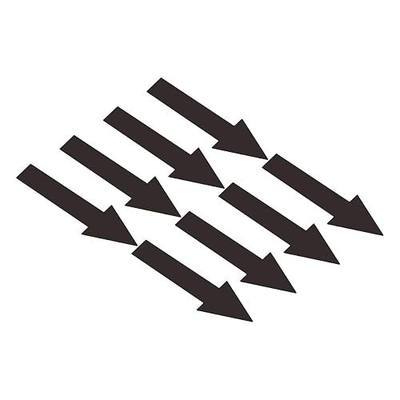 Beiyier Large Removable 8-Piece 12" Vinyl Directional Arrow Stickers, Adhesive Floor Decals for Waterproof Marking and Safe Road Instructions (5×12 inches, Black