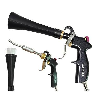 Air Blow Gun Car Interior Cleaning Gun High Pressure Car Detailing Cleaning Tool with Nozzle and Auto Detailing Dusting Brush for Quickly Blasts Dirt and Dust from Surface