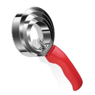 Double Sided Stainless Steel Curry Comb With Soft Grip, Shedding & Grooming Tool For Dogs, Cattle & Horses (Red)