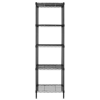 Finnhomy Heavy Duty 5 Tier Wire Shelving Unit, 18x18x59-inches 5 Shelves Storage Rack, Metal Shelving with Thicken Steel Tube, NSF Certified, Black