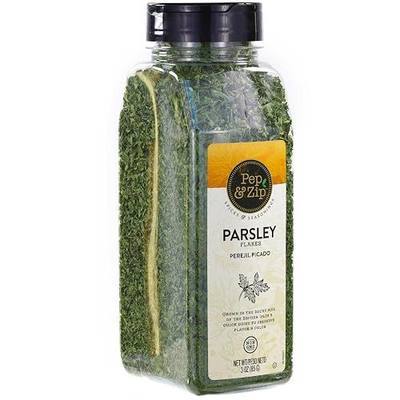 Pep and Zip Parsley Flakes/Perejil Picado, Great on Chicken, Salads, Non-GMO, Kosher, 3 oz - bonus size with 20% more!