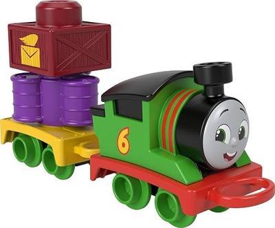 Thomas & Friends Toddler Toy My First Percy Push-Along Train with Stacking Cargo for Kids Ages 18+ Months