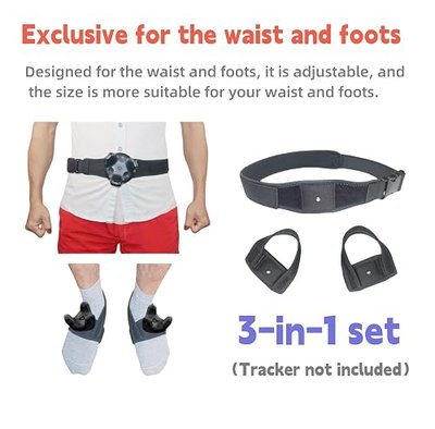 VR Tracker Straps Waist+Feets 3 in1(New Model for 2024), for Vive Tracker, Ultimate Tracker, Tundra Tracker –Full Body Tracking Belt in VR Chat, Dance Dash, and Other FBT apps