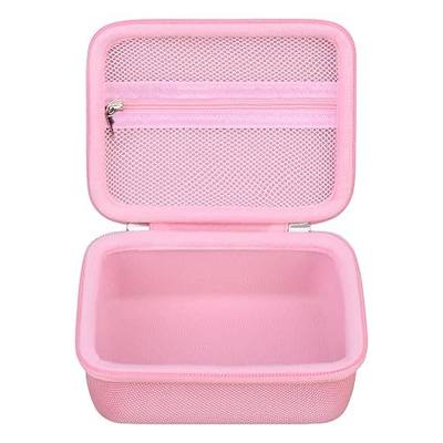 BOVKE Carrying Case for Handheld Mesh Nebulizer Machine for Adults and Kids, Cool Mist Steam Inhaler Portable Nebulizer Holder with Extra Pocket for Cables, Batteries, Pink (CASE ONLY)