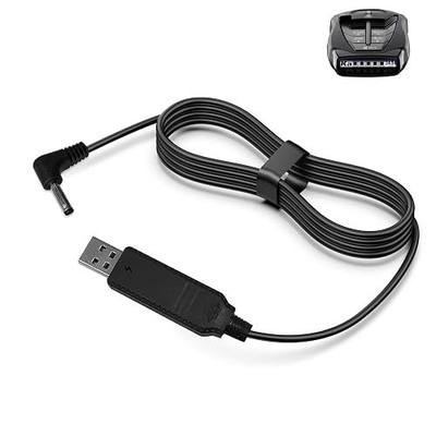 Power Cord Compatible with Cobra RAD 480i 350 380 450 Radar Detector | USB Charger Cord for Most Cobra Laser Radar Detectors - 9.8FT Charging Cable for Car,90° Elbow Plug, Black
