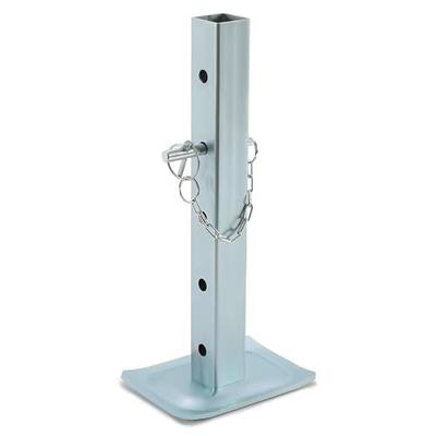 KUAFU Adjustable Jack Stand Compatible with Square Jacks with 2.0 inches Square Tube 8000lbs Trailer Jack Drop Legs W/5 Mounting Holes Silvery Steel Heavy Duty