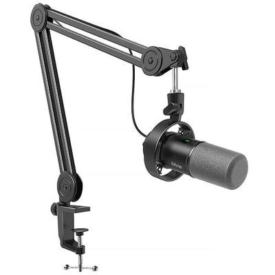 FIFINE Dynamic Podcast Microphone Set with Boom Arm Stand, Studio XLR/USB Microphone for Recording Vocal Streaming, Metal Mic with Mute Tap, Headphone Jack, Heavy Duty Boom Arm-K688T | Studio Streaming Mic with Heavy Duty Boom Arm, Mute Tap, Headphone Jack, for Vocal Content Creation Recording, Meta