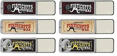 Grave Before Shave Fisticuffs Mustache Wax 3 Pack - Strong Hold Formula with Three Amazing Scents (Original, Teakwood Blend, Bay Rum)