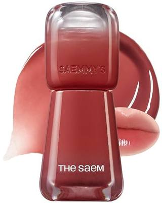 THESAEM Saemmy's Ade Shot Tint 0.1 fl.oz. - 06 Apple Cinnamon Brown - Korean Lip Tint Water Gel Stain with Plump Glowy Finish - Buildable Radiant Gloss Long-Lasting Moisturizing