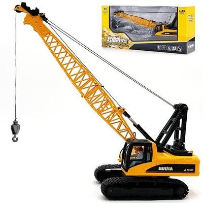 Gemini&Genius Crane Toys for Kids, Construction Vehicle Autocrane Truck Toy | Construction Equipment, Gift for Kids, 15" Length 1:35 Scale Diecast Car Toy, Decoration, Collection Vehicle Alloy Toy