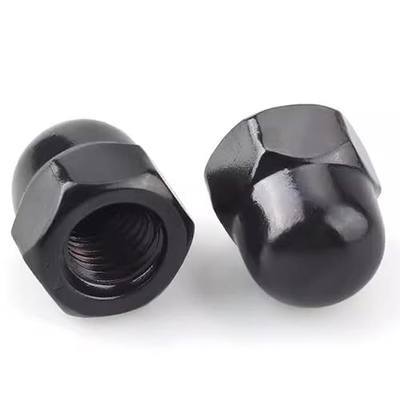 M6 Black Acorn Cap Nuts, M6-1.0 Black Acorn Nut Stainless Steel 18-8(304), 20Pcs-Pack