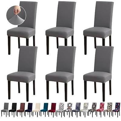 Fafua Chair Covers, Stretch Kitchen Dining Room Chair Covers Set of 6, Removable Washable Dining Chair Slipcovers for Home, Hotel, Banquet