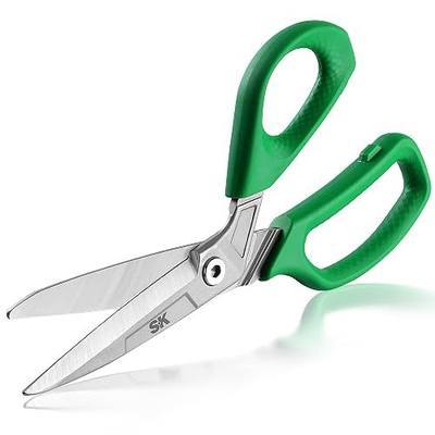 SK 10" Heavy Duty Scissors All Purpose, Industrial Shears, One Piece Blades | Drop Forged Sharp Utility Scissors, Premium CR-V Steel, Ergonomic Handle for Comfortable Grip