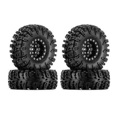 INJORA 1.3" Aluminum Wheels and Swamp Claw Tires for 1/18 1/24 RC Upgrade