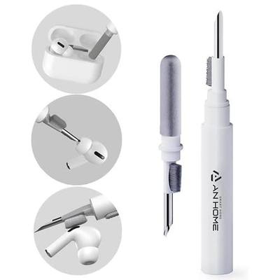 AnHome Airpod Cleaner Kit Cleaning Tool 3 in 1 for Airpods iPhone Earbud Case with Soft Brush Flocking Sponge Clean, Multi-Function Cleaners Pen Ear Bud Air Pod Pro Headphone Phone Speaker Earbuds