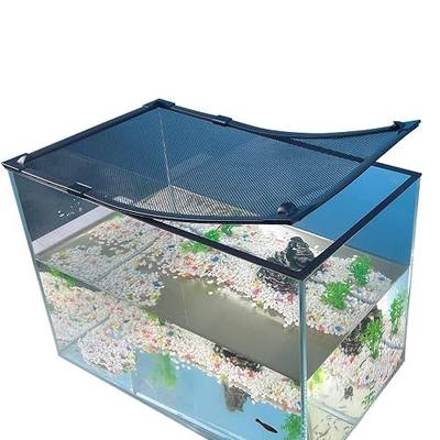 Magnetic Fish Tank Cover Net Aquarium Lid Mesh Top Hood Cut to Any Size Ventilation Transparency Anti-Jumping Aquarium Cover (39"X19")
