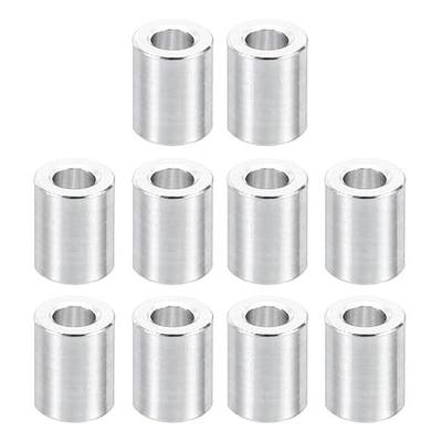 PATIKIL M2 Aluminum Spacers, 10 Pcs Metal Spacers 2.1mm ID x 4mm OD x 5mm L Aluminum Screw Standoff Round for M2 Screw Bolts
