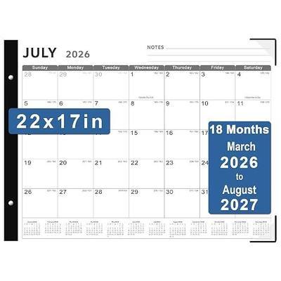 Desk Calendar 2026-2027, KOPEESY 22" x 17" Large Desk Calendar, 18 Mouths From March 2026 to August 2027, Desktop Calendar with Notes and Thick Paper for Home, Office and School