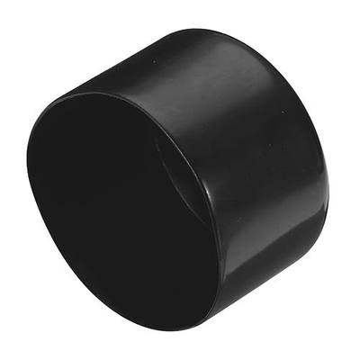 uxcell 2pcs Rubber End Caps 100mm(4 Inch) ID Vinyl Round Tube Bolt Cap Cover Screw Thread Protectors Black, 50mm Height