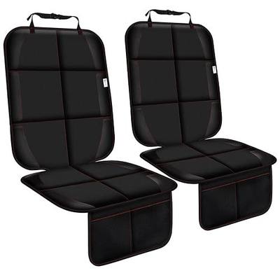 Car Seat Protector, Non-Slip Rubber Padded Backing Seat Protector for Child Seats, Waterproof Thickest Padding Car Seat Protector Under Baby Seat - No Imprint (Red-2pcs)