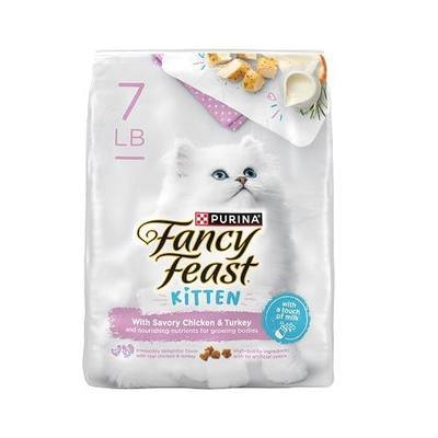 Purina Fancy Feast Kitten With Savory Chicken and Turkey Kitten Dry Food - 7 lb. Bag