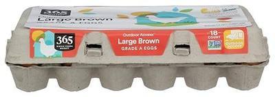 365 by Whole Foods Market Large Brown Grade A Eggs 18 Count, 18 CT