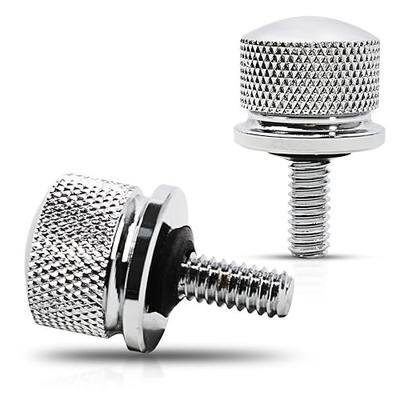 FOVPLUE Quick-Release Fender Seat Hardware Kit,1/4″-20 Thread Seat Bolt/Screw for Harley Softail, FLT Touring Road Glide Road King Street Glide Electra Glide, Sportster XL 883 1200, Dyna,Chrome