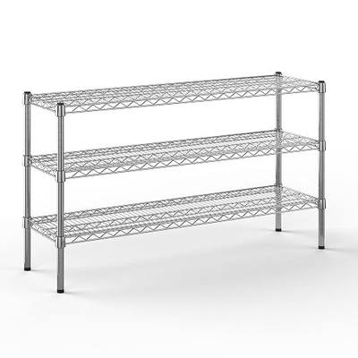 14" Deep x 48" Wide x 27" Height Wire Shelving Kit | 3-Tier | NSF Commercial Storage Rack Unit