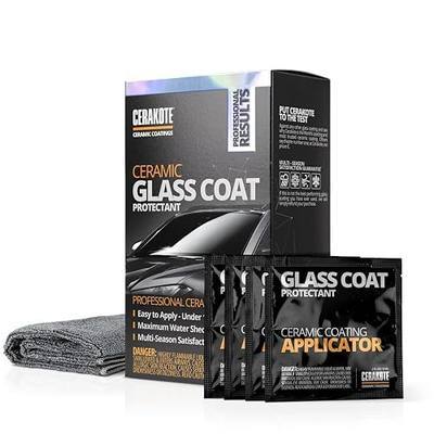 CERAKOTE® Ceramic Glass Coat Protectant - Hydrophobic Automotive Rain Repellant, Long-Lasting and Durable Ceramic Coating, Quick and Easy Application