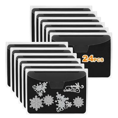 UNIMEIX 24 Pcs Magnetic Sheets for Die Storage Stamp and Die Storage Pockets Die Cut Storage for Card Making (12 Pcs Sheets+ 12 Pcs Bags, 0.8 mm Thickness