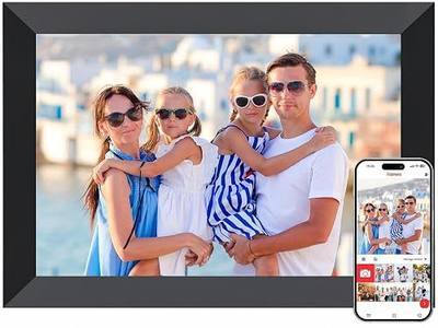 Frameo Digital Picture Frame, 10.1 Inch Smart WiFi Photo Frame with 1280x800 HD IPS Touch Screen, Auto-Rotate, Wall Mountable, Share Photos/Videos Instantly via App from Anywhere