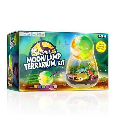 LAOESE Dinosaur Terrarium Kit for Kids - Dino Kid Crafts with DIY Moon Lamp Kit - Birthday Gifts for Boys Ages 4 5 6 7 8-12 Year Old - Arts and Crafts for Boy and Kids