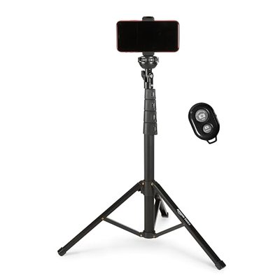 Amazon Basics 64-inch Extendable Tripod for iPhones and Smartphones, Selfie Stick Mode and Phone Tripod Mode, Black