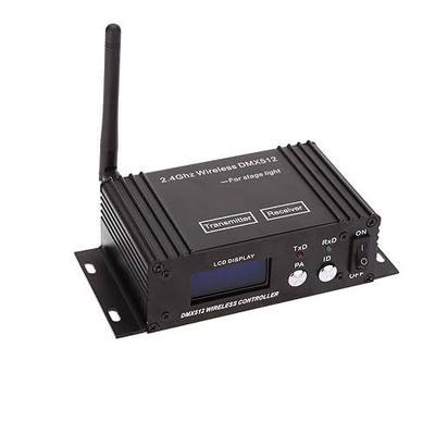 Lixada DMX 512 Controller 2.4G Wireless Transmitter Receiver LCD Display Power Adjustable Repeater Lighting Dimmer Controller for Disco DJ Party Light