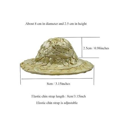 3Pcs Chicken Hats for Small Animals - Straw Hat Helmet with Adjustable Elastic Chin Strap - Funny Chicken Costumes for Birds