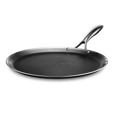 HexClad 13" Hybrid Nonstick Griddle Pan, BBQ, Dishwasher and Oven Safe | Stay-Cool Handles, Dishwasher and Oven Safe up to 900°F, Compatible with All Cooktops