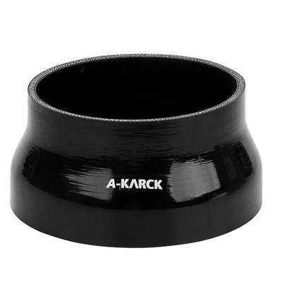 A-KARCK 5'' Silicone Duct Reducer, 5'' to 6'' ID Silicone Pipe Straight Coupler Hose 3'' Length Universal 4-Ply Reinforced Silicone Coupler Black