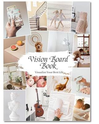 FOUNCY Vision Board Book Magazine for Women Manifestation & Goal Setting - 1200+ Inspirational Pictures & Quotes to Visualize Your Dreams, 122 Pages Dream Board Planner, Collage Kit