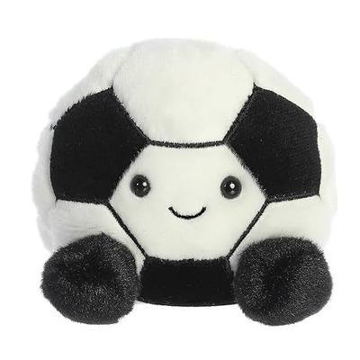 Aurora® Adorable Palm Pals™ Striker Soccerball™ Stuffed Animal - Fun Collectible Plush for Kids and Adult Collectors - Perfect for Decorating Rooms and Birthday Gifts - Black 4 Inches